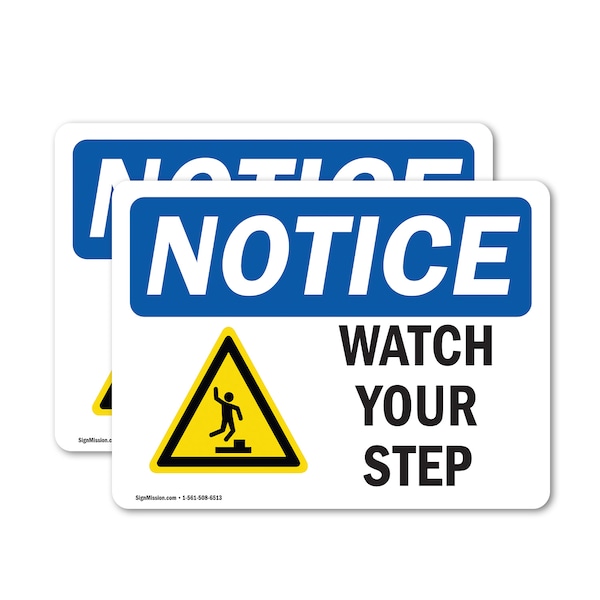Signmission 7 in Height, 10 in Width, Vinyl Decal, Rectangle OS-2PACK-NS-D-710-L-18968 - main